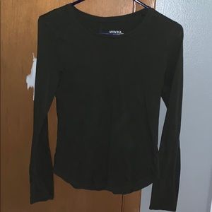 Olive colored long sleeve tee